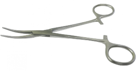 Затискач кровозупинний Адсона, вертикально-зігнутий, 140 мм, дитячий тонкий RAJ IMPEX 06-51.2